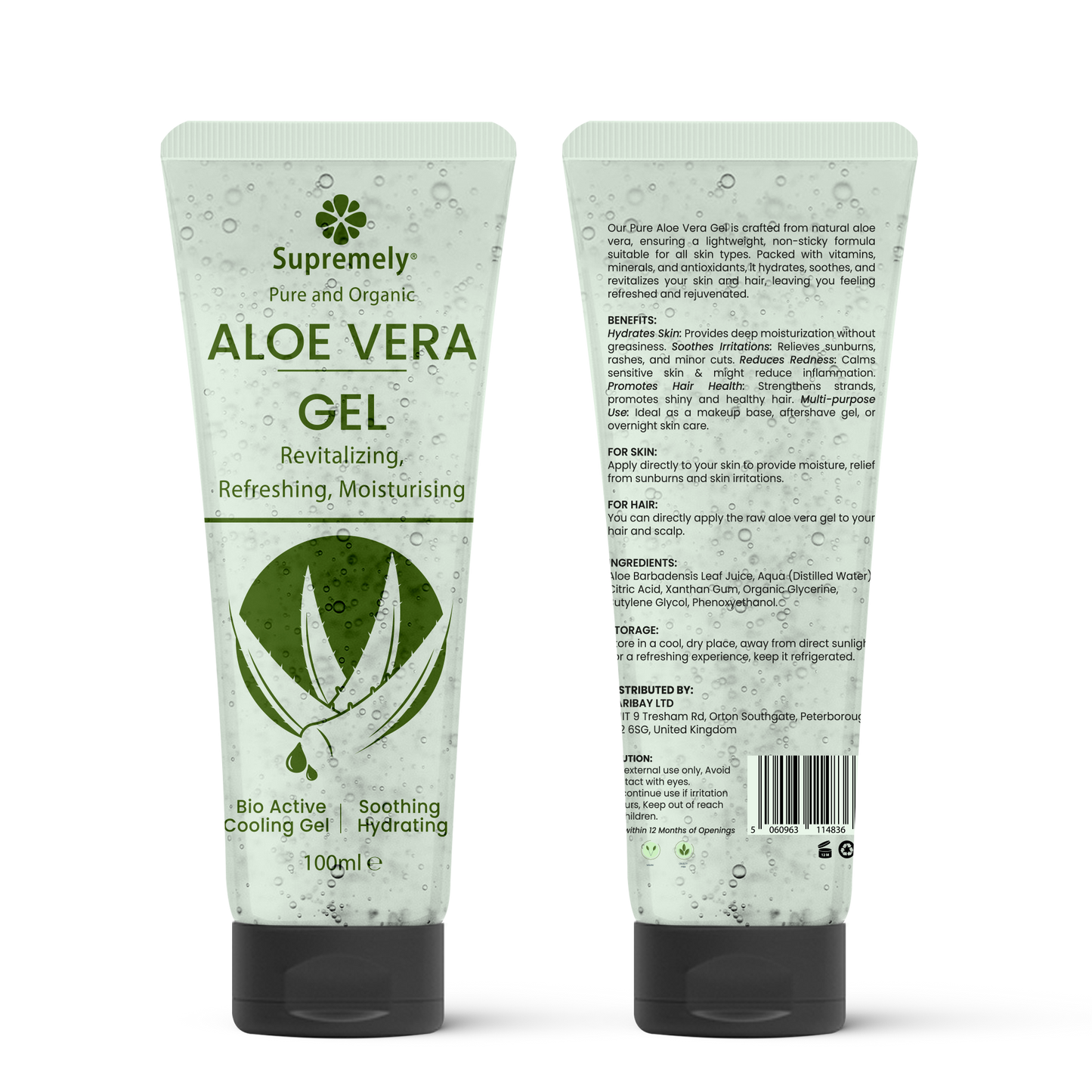 Pure & Natural Aloe Vera Gel Tube